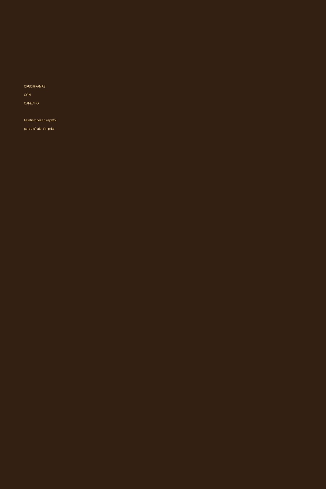 Crucigramas con Cafecito cover